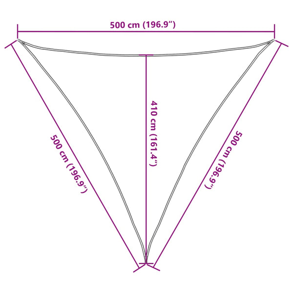 Sonnensegel Sand 5x5x5 m Polyester Oxford