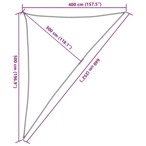 Sonnensegel Sandfarben 4x5x6,4 m