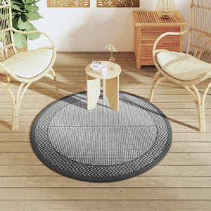 Grauer Outdoor-Teppich ARAKIL Ø120cm