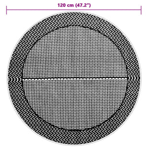 Grauer Outdoor-Teppich ARAKIL Ø120cm