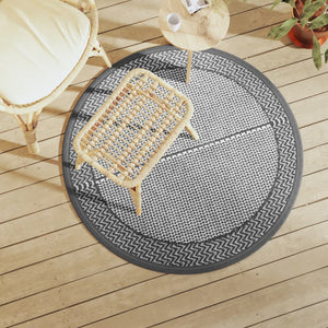 Grauer Outdoor-Teppich ARAKIL Ø120cm