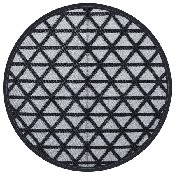 Outdoor Teppich ARAKIL Schwarz Ø120cm