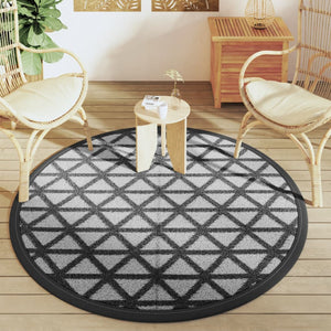 Schwarzer Outdoor-Teppich ARAKIL Ø160 cm