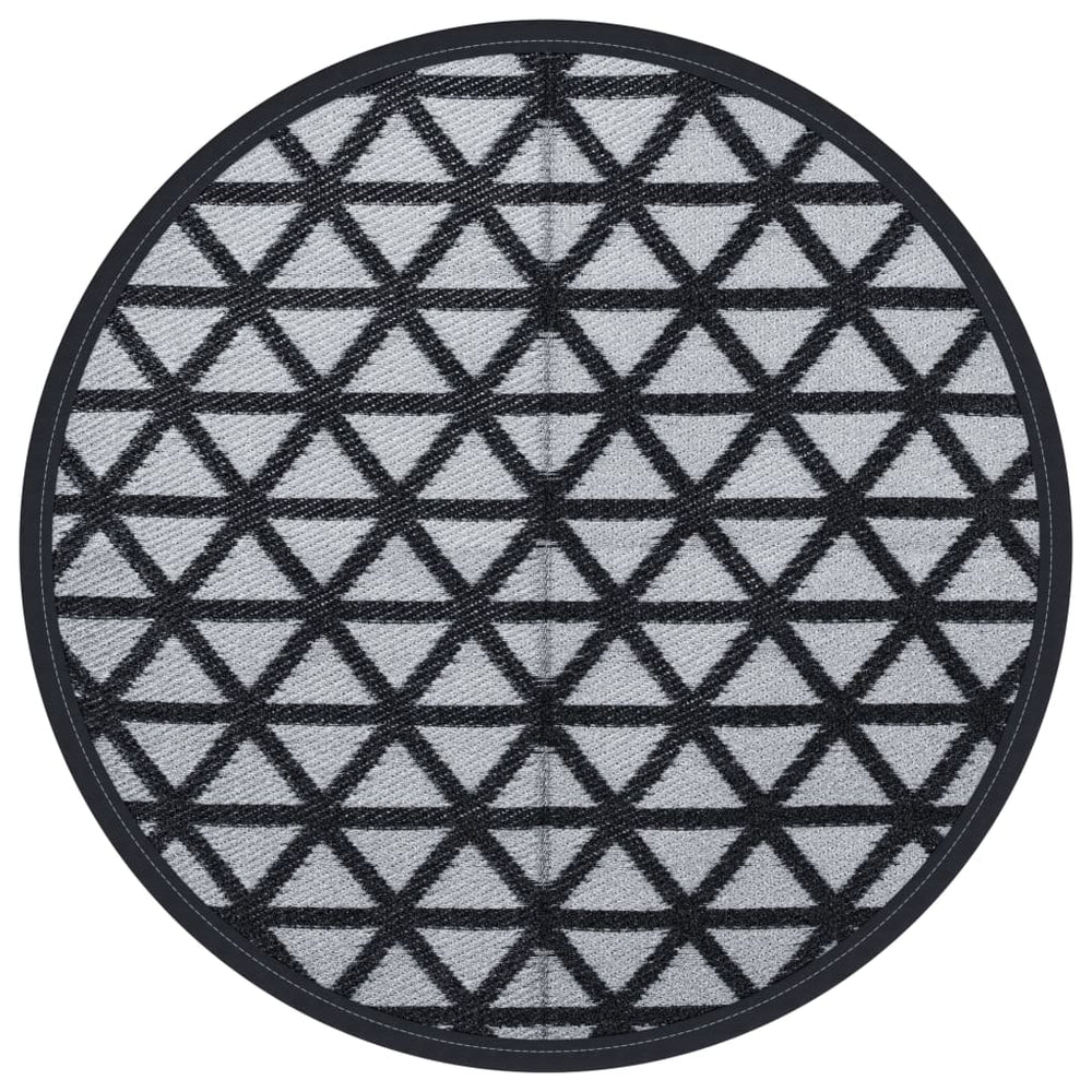Schwarzer Outdoor-Teppich ARAKIL Ø200 cm
