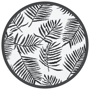 Outdoor-Teppich ARAKIL Weiß/Schwarz Ø200cm