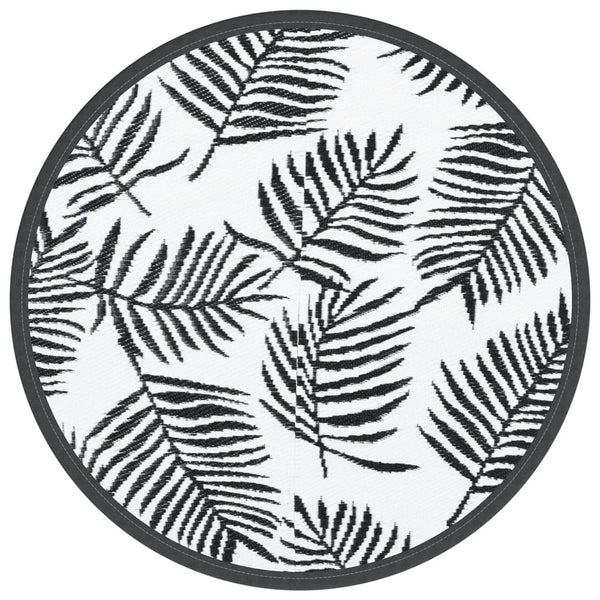 Outdoor-Teppich ARAKIL Weiß/Schwarz Ø200cm