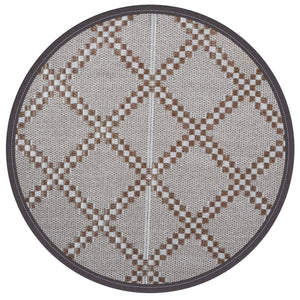 Outdoor-Teppich Braun Ø120cm