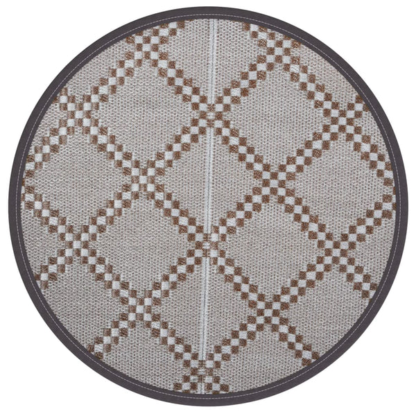 Outdoor-Teppich Braun Ø120cm