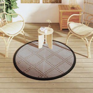 Outdoor-Teppich Braun Ø120cm