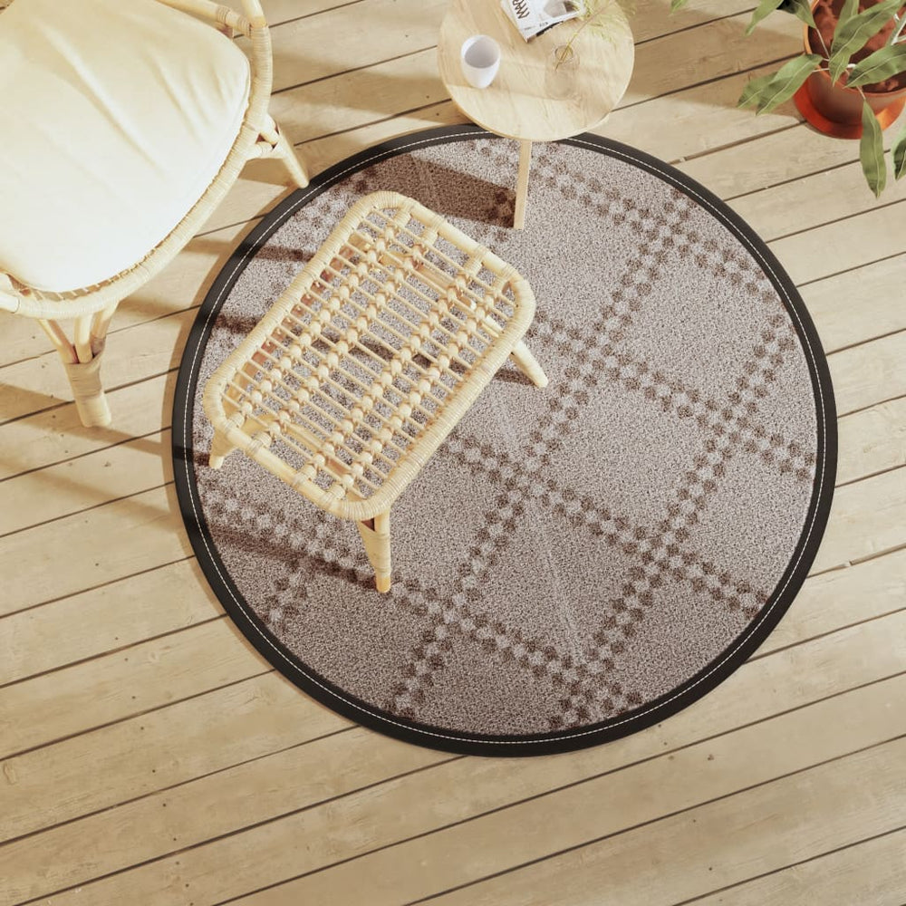 Outdoor-Teppich Braun Ø120cm
