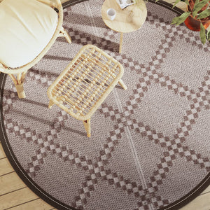 Outdoor Teppich Braun Ø200cm