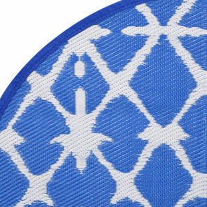 Blau-Weißer Outdoor-Teppich ARAKIL Ø200cm