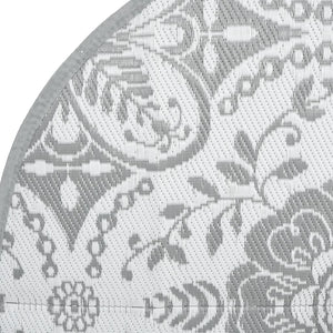 Hellgrauer Outdoor-Teppich Ø120cm