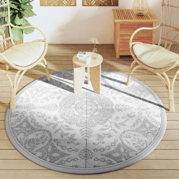 Outdoor Teppich ARAKIL Hellgrau Ø160cm