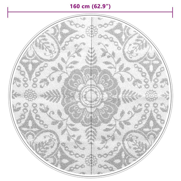 Outdoor Teppich ARAKIL Hellgrau Ø160cm