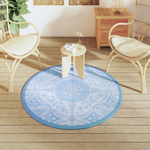 Outdoor-Teppich ARAKIL Baby Blau Ø120cm