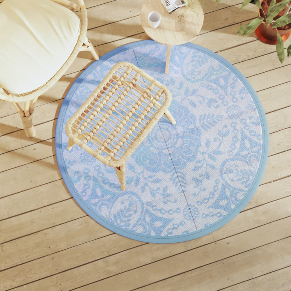 Outdoor-Teppich ARAKIL Baby Blau Ø120cm