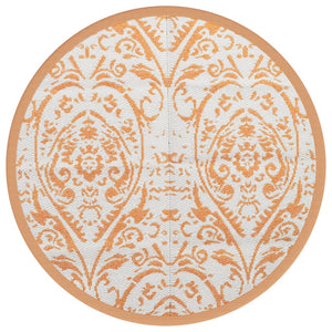 Outdoor-Teppich ARAKIL Orange/Weiß Ø200cm