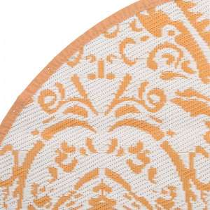 Outdoor-Teppich ARAKIL Orange/Weiß Ø200cm