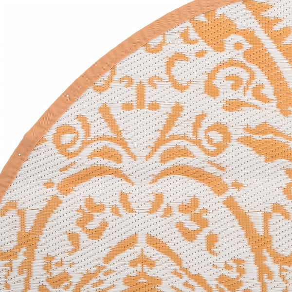 Outdoor-Teppich ARAKIL Orange/Weiß Ø200cm