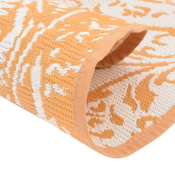 Outdoor-Teppich ARAKIL Orange/Weiß Ø200cm