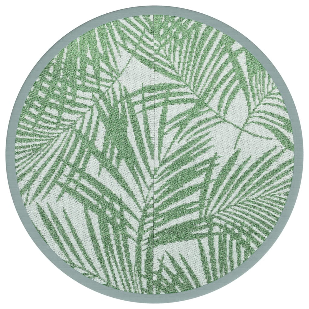 Grüner Outdoor-Teppich Ø120cm