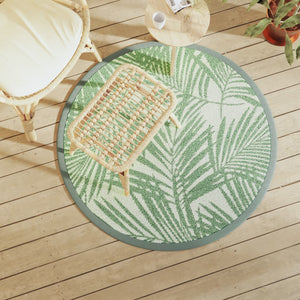 Grüner Outdoor-Teppich Ø120cm