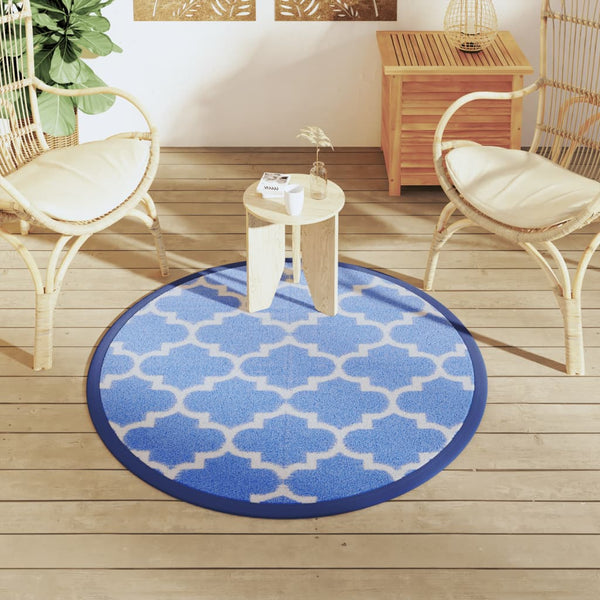 Blauer Outdoor-Teppich ARAKIL Ø120cm