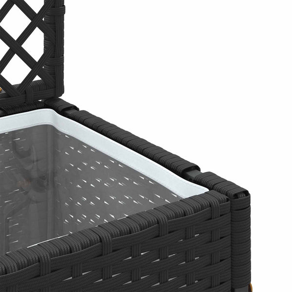 Garten Spalier Pflanzer Schwarz Metall