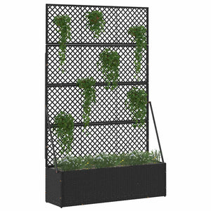Garten Spalier Pflanzer Schwarz 105x30x170cm