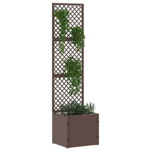 Garten Spalier Pflanzer Metall Braun