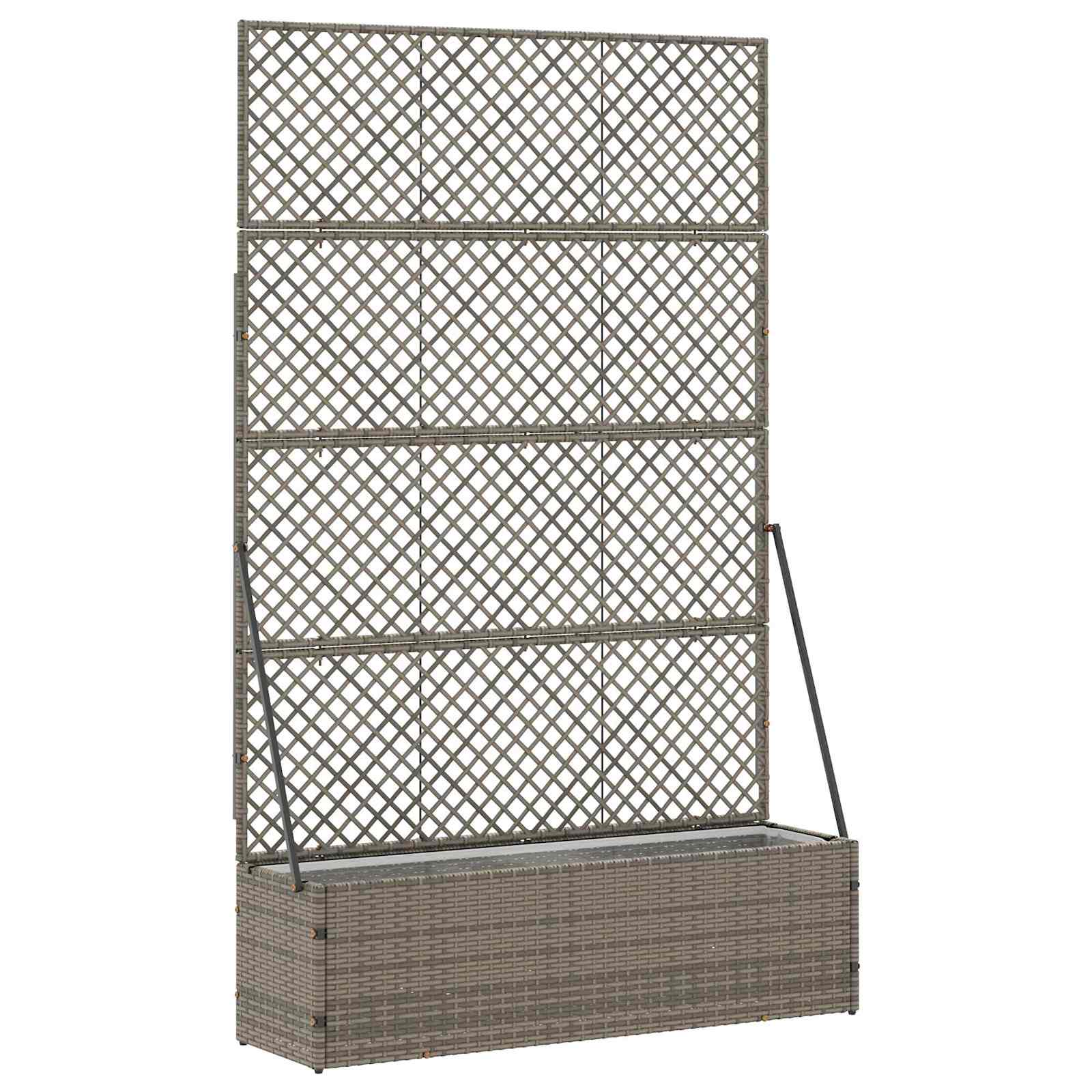 Garten Spalier Pflanzer Grau 105x30x170cm