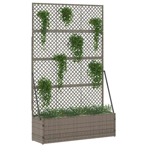 Garten Spalier Pflanzer Grau 105x30x170cm