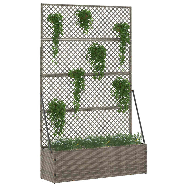 Garten Spalier Pflanzer Grau 105x30x170cm