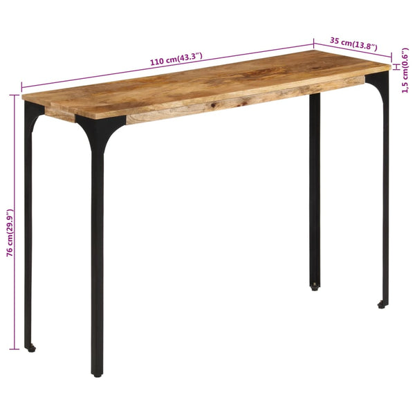 Brauner Konsolentisch Mango Massivholz 110 cm