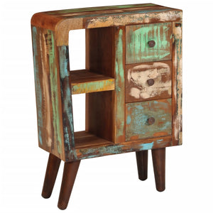 vidaXL Commode 55x30x80 cm Bois de récupération Massif