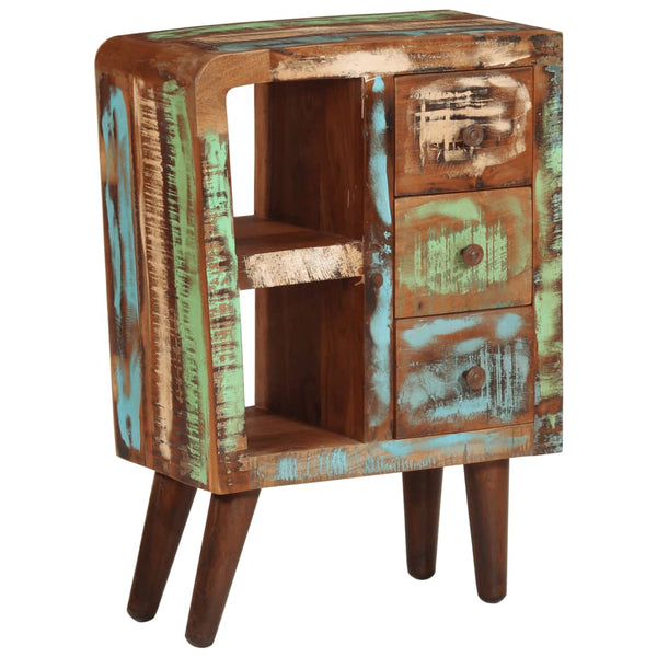 vidaXL Commode 55x30x80 cm Bois de récupération Massif