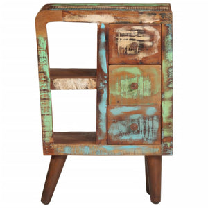 vidaXL Commode 55x30x80 cm Bois de récupération Massif
