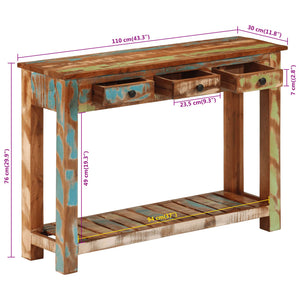 Konsolentisch Altholz Massiv 110 cm