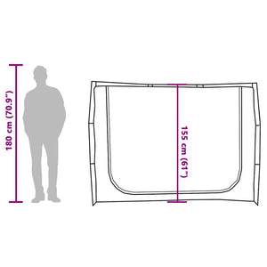 vidaXL Annexe Gris Imperméable