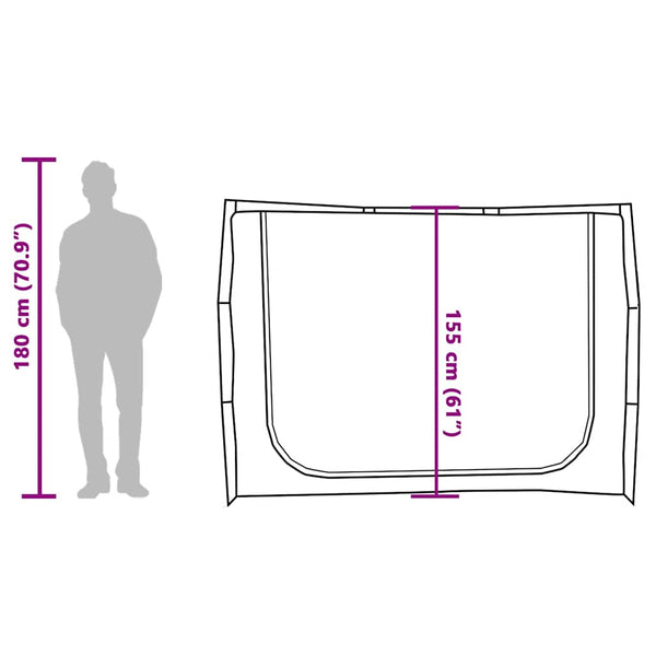 vidaXL Annexe Gris Imperméable