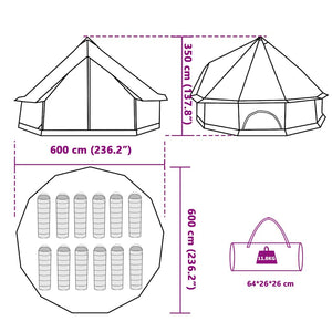 Wasserdichtes Tipi-Zelt für 12 Personen