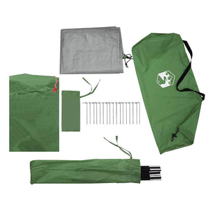 Wasserdichtes Tipi-Familienzelt für 10 Personen - Grün