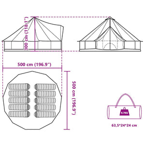 Wasserdichtes Tipi-Zelt für 10 Personen