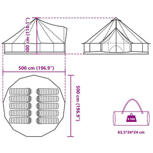 Wasserdichtes Tipi-Zelt für 10 Personen