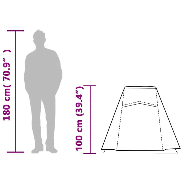 Wasserdichtes 1-Personen-Tunnelzelt - Grün
