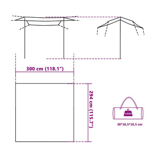 Wasserdichte Camping Plane Grün 300x294cm