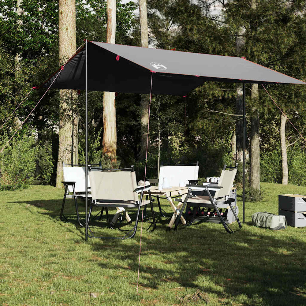 Wasserdichte Campingplane 300x294cm Grau/Orange