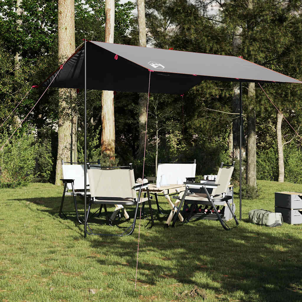 Wasserdichte Campingplane 300x294cm Grau/Orange