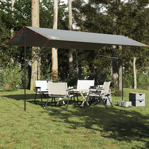 Wasserdichte Campingplane 500x294cm - Grau & Orange
